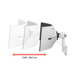 Ergotron Bras mural HX avec pivot VHD pour écrans ultra-larges très incurvés - Blanc