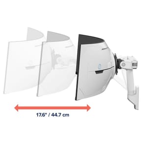 Ergotron Bras mural HX avec pivot VHD pour écrans ultra-larges très incurvés - Blanc — image 4