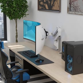 Ergotron Bras mural HX avec pivot VHD pour écrans ultra-larges très incurvés - Blanc — image 5