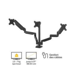 Fellowes Bras porte écran triple Platinum Series