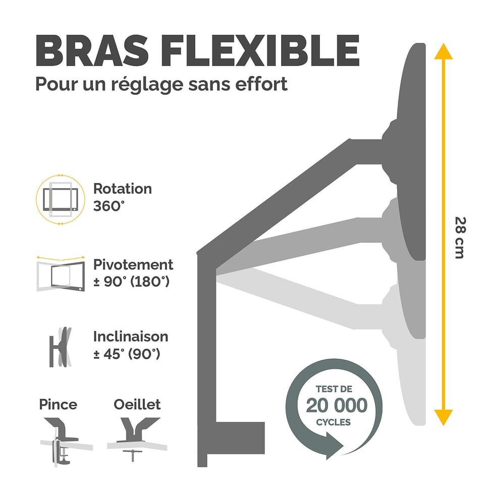 Fellowes Bras porte écran triple Platinum Series — image 3