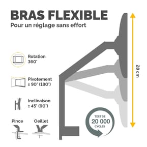Fellowes Bras porte écran triple Platinum Series — image 3