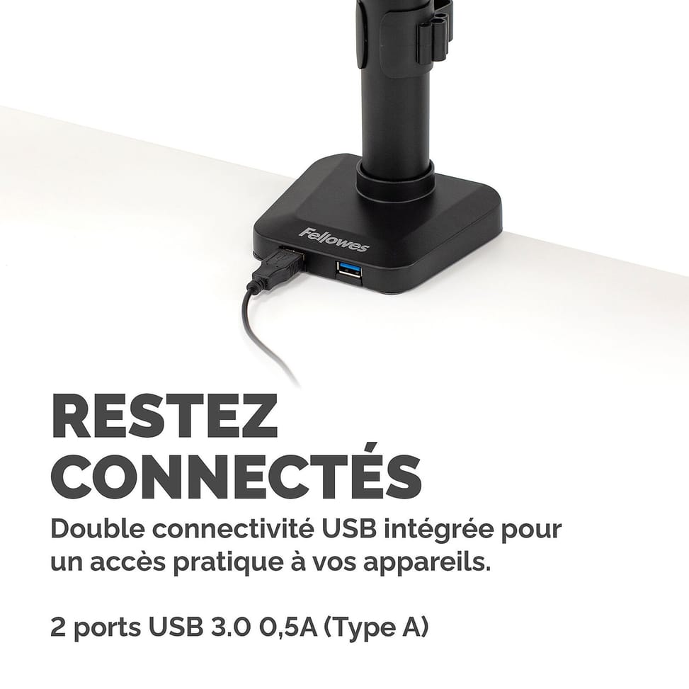 Fellowes Bras porte écran triple Platinum Series — image 4