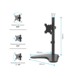 Fellowes Bras porte écran vertical sur pied Professional