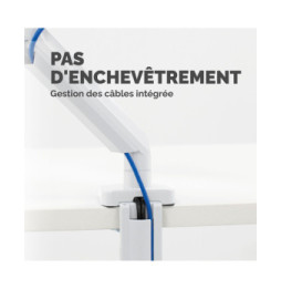 Fellowes Bras porte-écran simple Platinum Series - Blanc