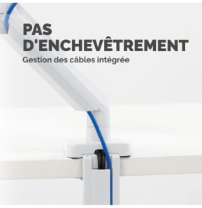Fellowes Bras porte-écran simple Platinum Series - Blanc