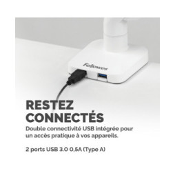 Fellowes Bras porte-écran simple Platinum Series - Blanc