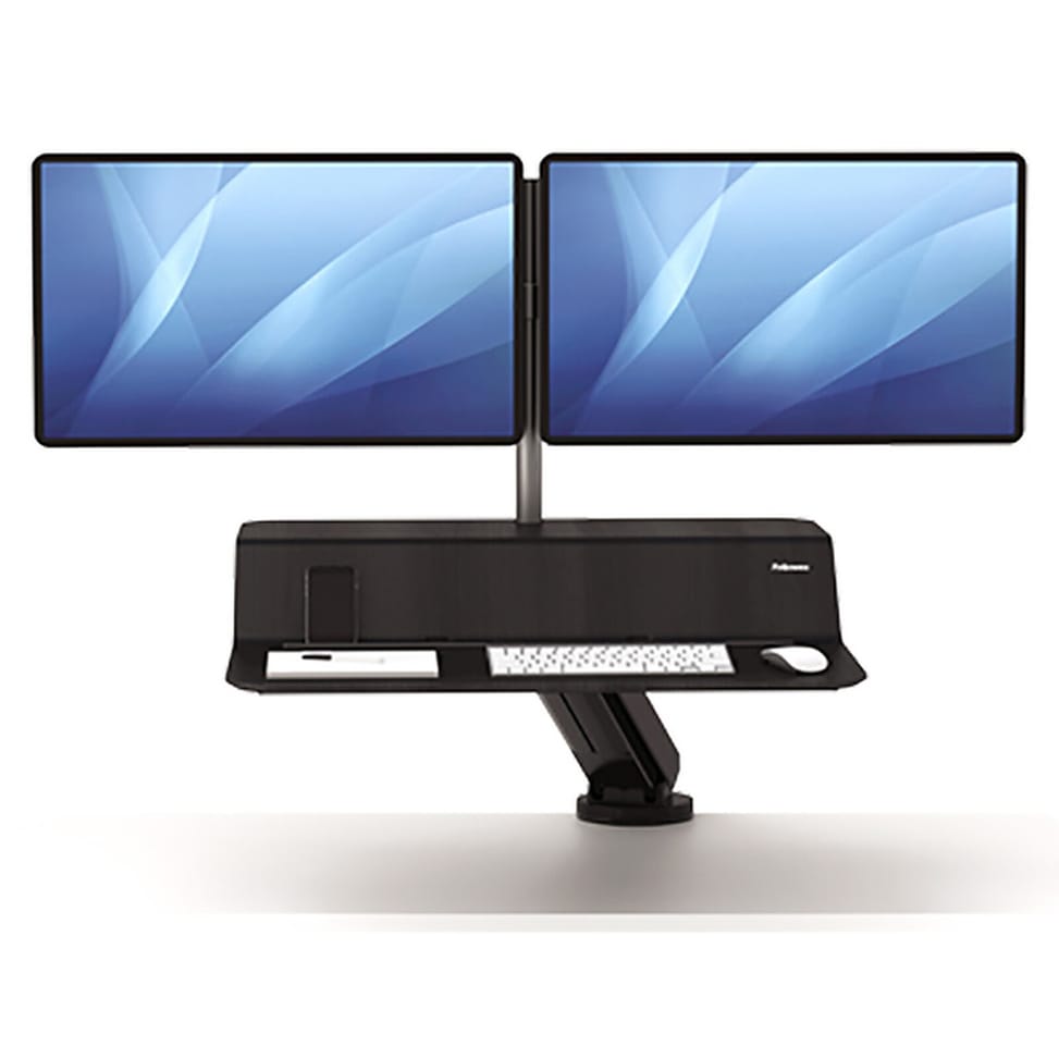 Fellowes Station de travail Assis-Debout Lotus RT Double Noir — image 2