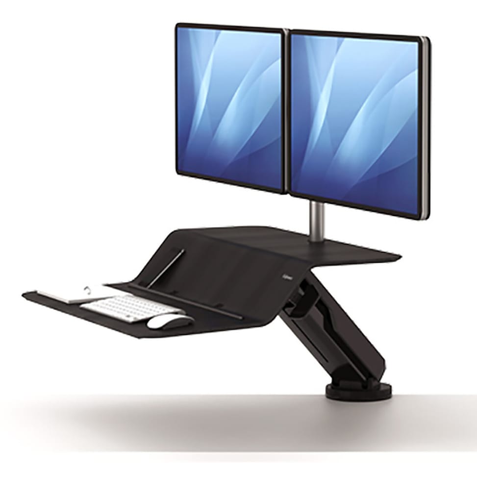 Fellowes Station de travail Assis-Debout Lotus RT Double Noir — image 4