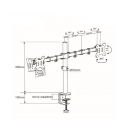 Nedis Dual Support de Moniteurs de bureau 32" (2 écrans)