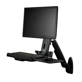 StarTech.com Support de bureau debout mural pour écran, clavier et souris - Noir — image 5