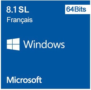 Microsoft Windows 8.1 SL 64 bits (français) - Licence OEM (DVD)