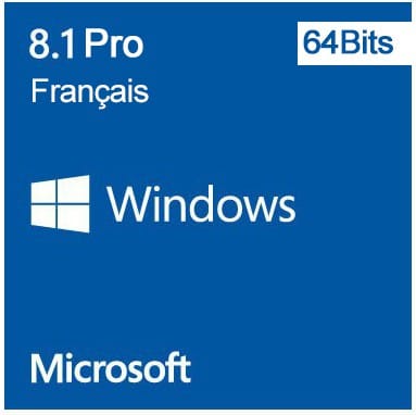Microsoft Windows 8.1 Pro 64 bits (français) - Licence OEM (DVD)