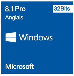 Microsoft Windows 8.1 Pro 32 bits (Anglais) - Licence OEM (DVD) prix Maroc
