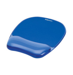 Fellowes Tapis de souris - Repose-poignets Gel Crystal Bleu