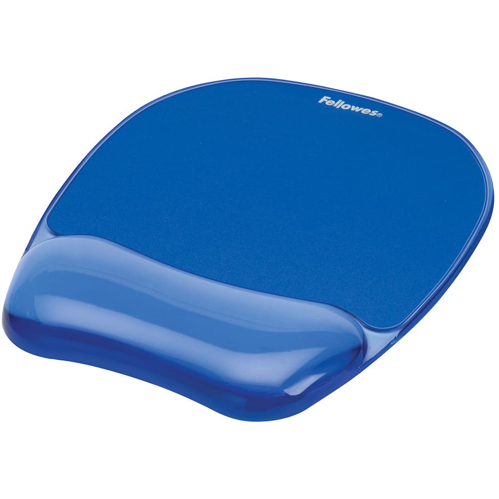 Fellowes Mouse Pad - Crystal Gel Wrist Rest Blue — image 1