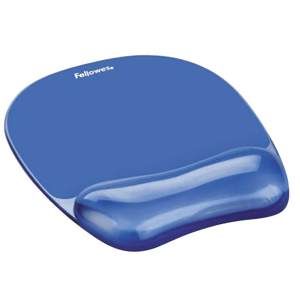 Fellowes Mouse Pad - Crystal Gel Wrist Rest Blue — image 2