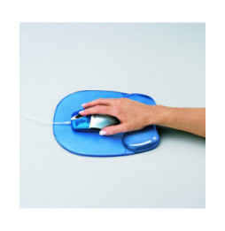 Fellowes Tapis de souris - Repose-poignets Gel Crystal Bleu
