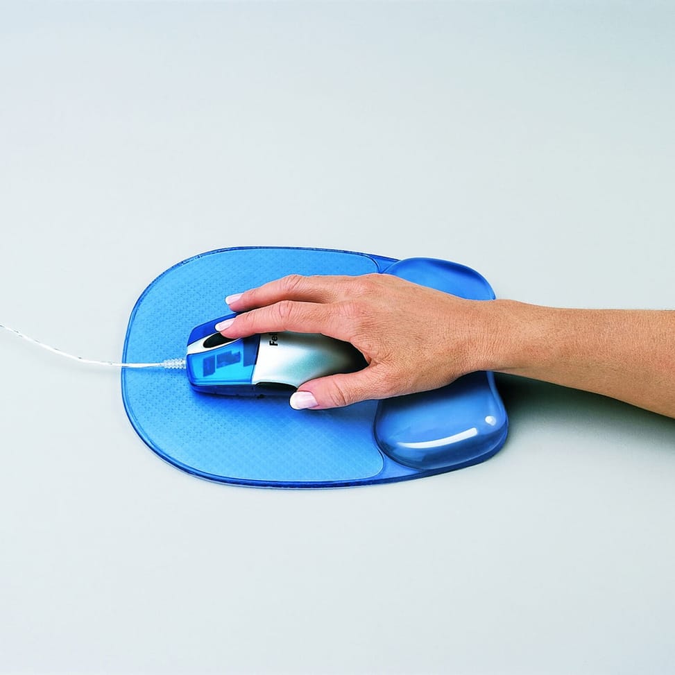 Fellowes Tapis de souris - Repose-poignets Gel Crystal Bleu — image 3