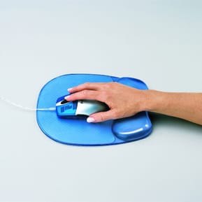 Fellowes Tapis de souris - Repose-poignets Gel Crystal Bleu — image 3