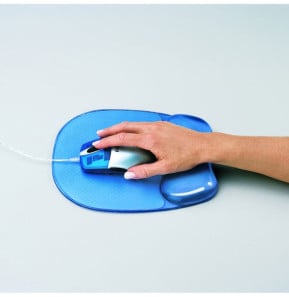 Fellowes Tapis de souris - Repose-poignets Gel Crystal Bleu