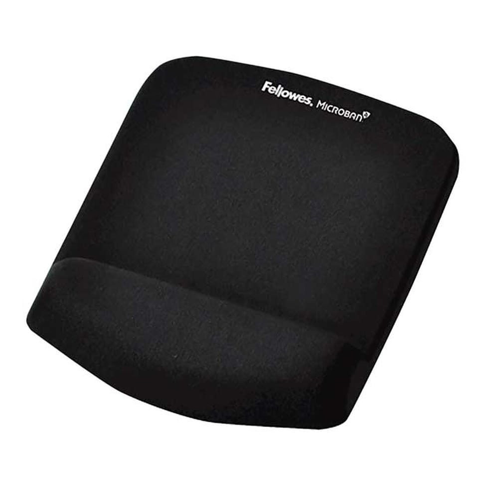 Fellowes Tapis de souris Repose-poignet PlushTouch Noir — image 1
