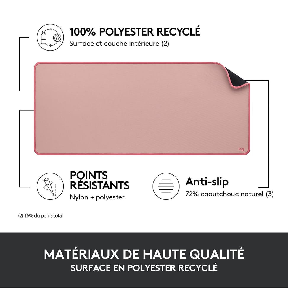 Logitech Desk Mat Studio Series (Rose) — image 4
