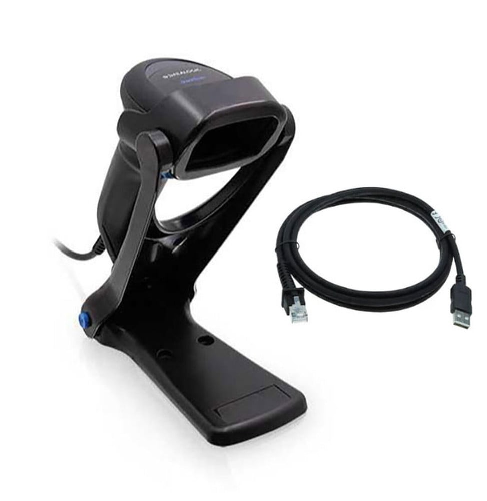 Lecteur de codes-barres Datalogic Kit QuickScan 2500 Lite avec support et câble USB 2.4 m - Noir