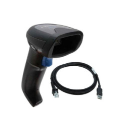 Lecteur de codes-barres Datalogic Kit QuickScan 2500 Lite avec support et câble USB 2.4 m - Noir