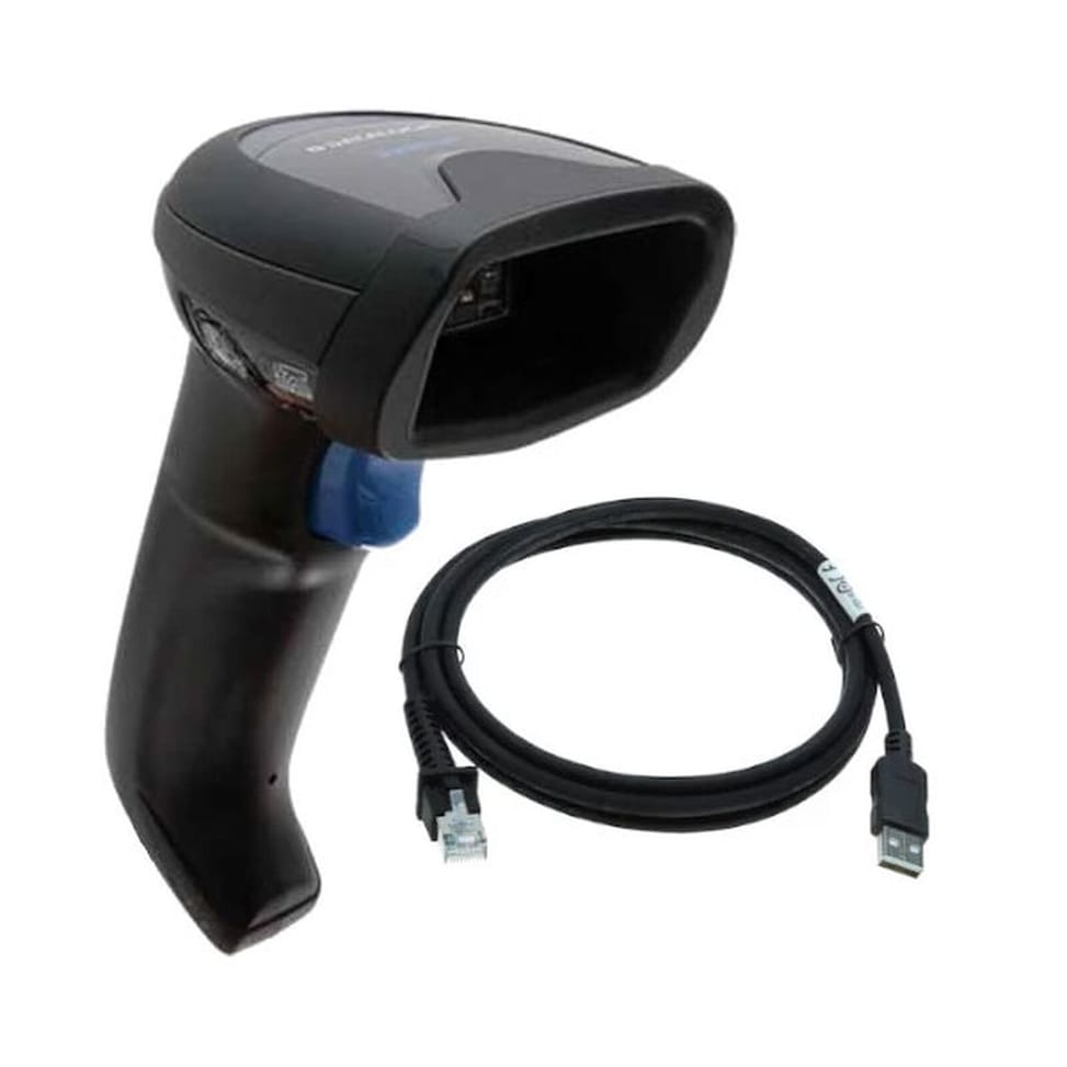 Lecteur de codes-barres Datalogic Kit QuickScan 2500 Lite avec support et câble USB 2.4 m - Noir — image 4