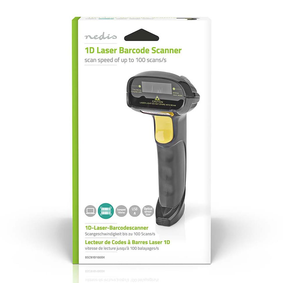 Lecteur de codes-barres Nedis 1D Laser Barcode Scanner — image 5