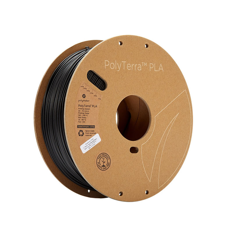 Polymaker PolyTerra 2.85 mm 1 Kg - Noir Charbon