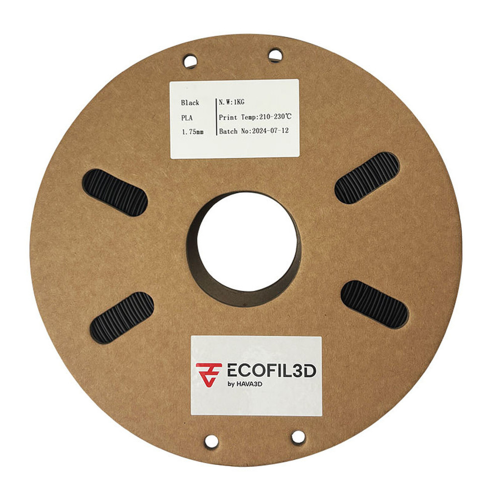 ECOFIL3D PLA Eco - 1.75 mm 1 Kg - Noir
