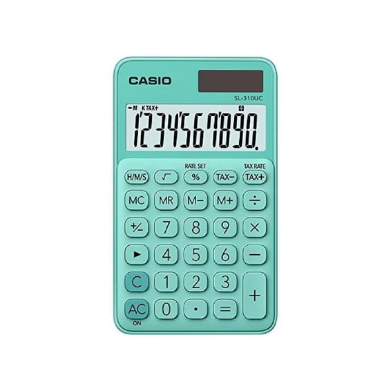 Calculatrice CASIO Calculatrice de poche 10 chiffres Verte SL-310UC-GN-S-EC