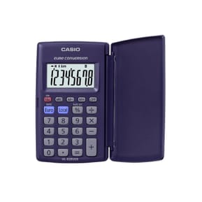 Calculatrice CASIO Calculatrice de poche étui rigide conversion euro 8 chiffres HL820VER
