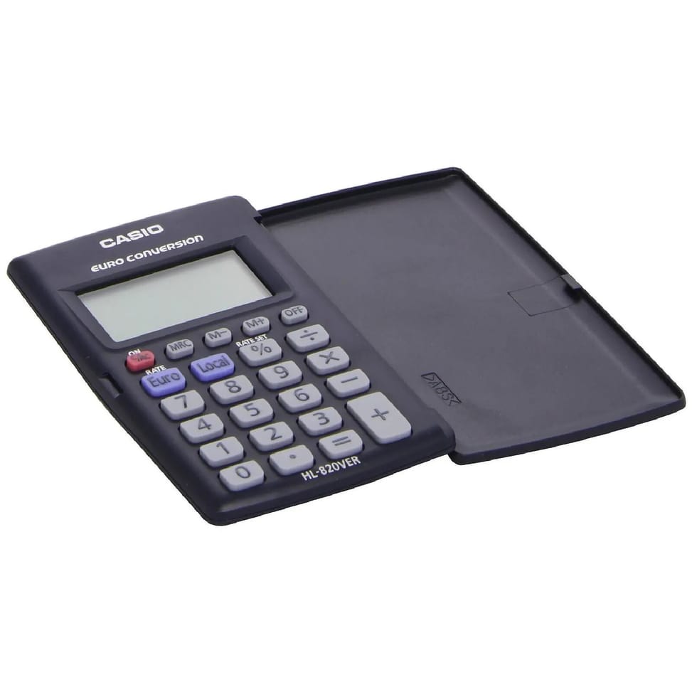 Calculatrice CASIO Calculatrice de poche étui rigide conversion euro 8 chiffres HL820VER — image 2