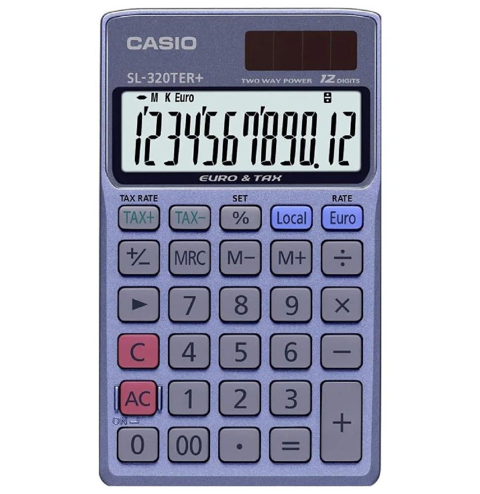 Calculatrice CASIO calculatrice SL-320 TER Plus, alimentation solaire ou piles