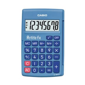 Calculatrice Casio Petite FX Bleu - Calculatrice de poche du CP au CE2