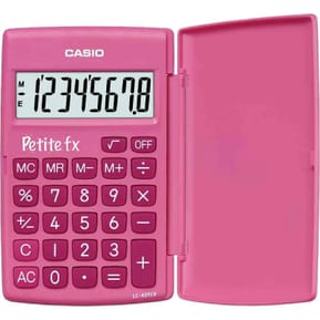 Calculatrice CASIO Petite FX Calculatrice Scolaire 8 chiffres Rose LC-401LV-PK