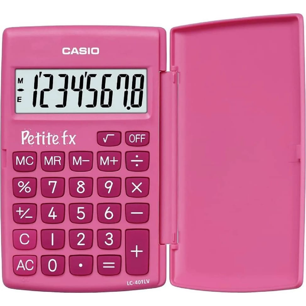 Calculatrice CASIO Petite FX Calculatrice Scolaire 8 chiffres Rose LC-401LV-PK — image 2