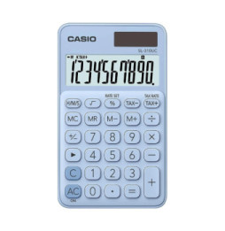 Calculatrice CASIO SL-310UC-LB Calculatrice de poche bleu clair 10 Chiffres solaire, pile