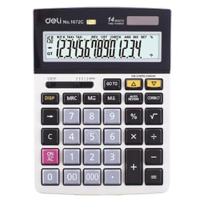 Calculatrice DELI Calculatrice bureau métal 14 chiffres 150 contrôles