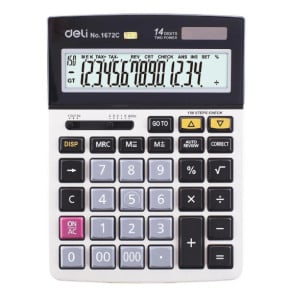 Calculatrice DELI Calculatrice bureau métal 14...