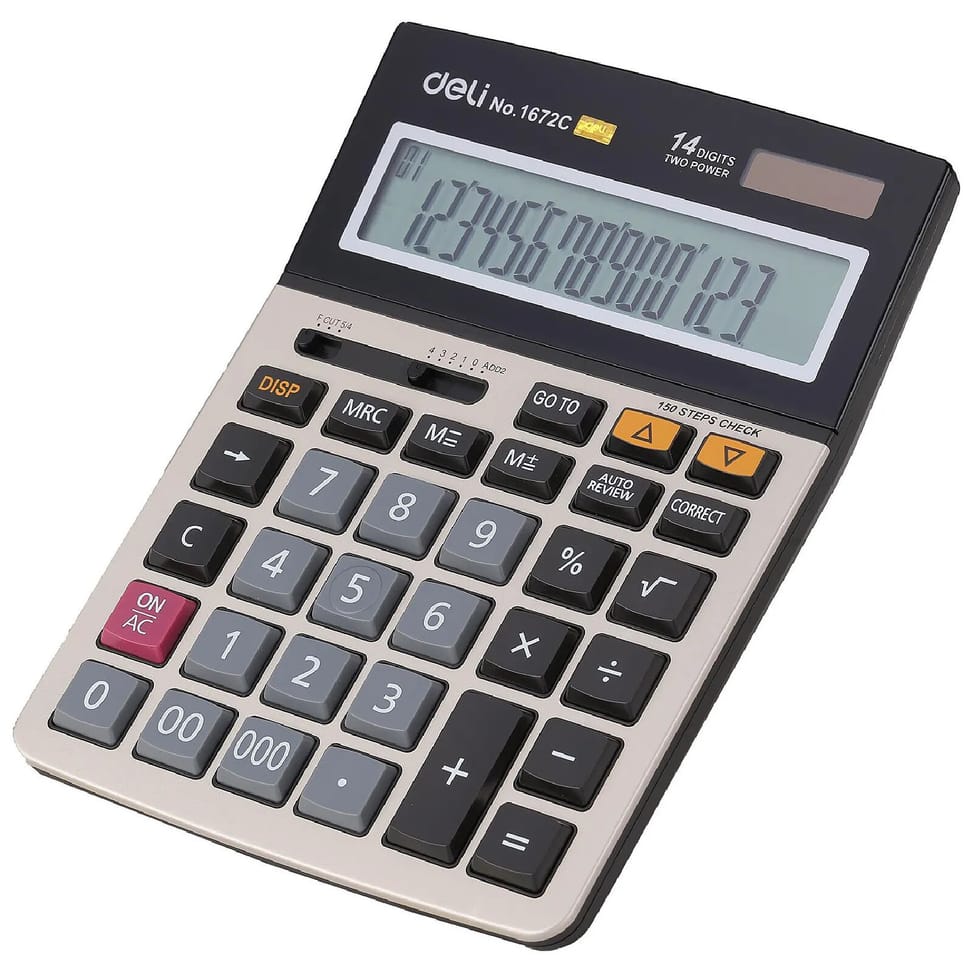 Calculatrice DELI Calculatrice bureau métal 14 chiffres 150 contrôles — image 2