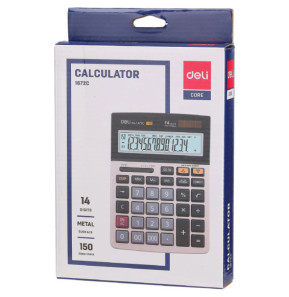 Calculatrice DELI Calculatrice bureau métal 14 chiffres 150 contrôles