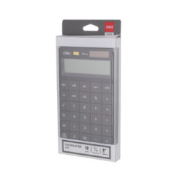 Calculatrice DELI Calculatrice moderne 12 chiffres solaire et pile noir