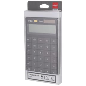 Calculatrice DELI Calculatrice moderne 12 chiffres solaire et pile noir — image 3