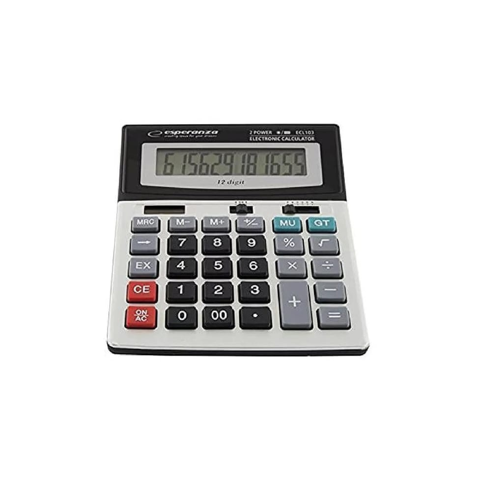 Calculatrice ESPERANZA Calculatrice EULER de Bureau Solaire ECL103 - 12 Chiffres — image 2