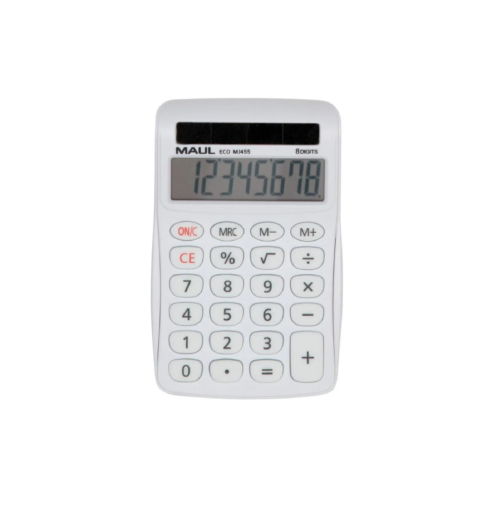 Calculatrice MAUL Calculatrice de bureau ECO MJ 455, 8 chiffres blanc