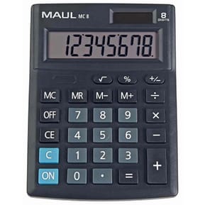 Calculatrice MAUL Calculatrice de bureau MC 8, 8 chiffres, noir